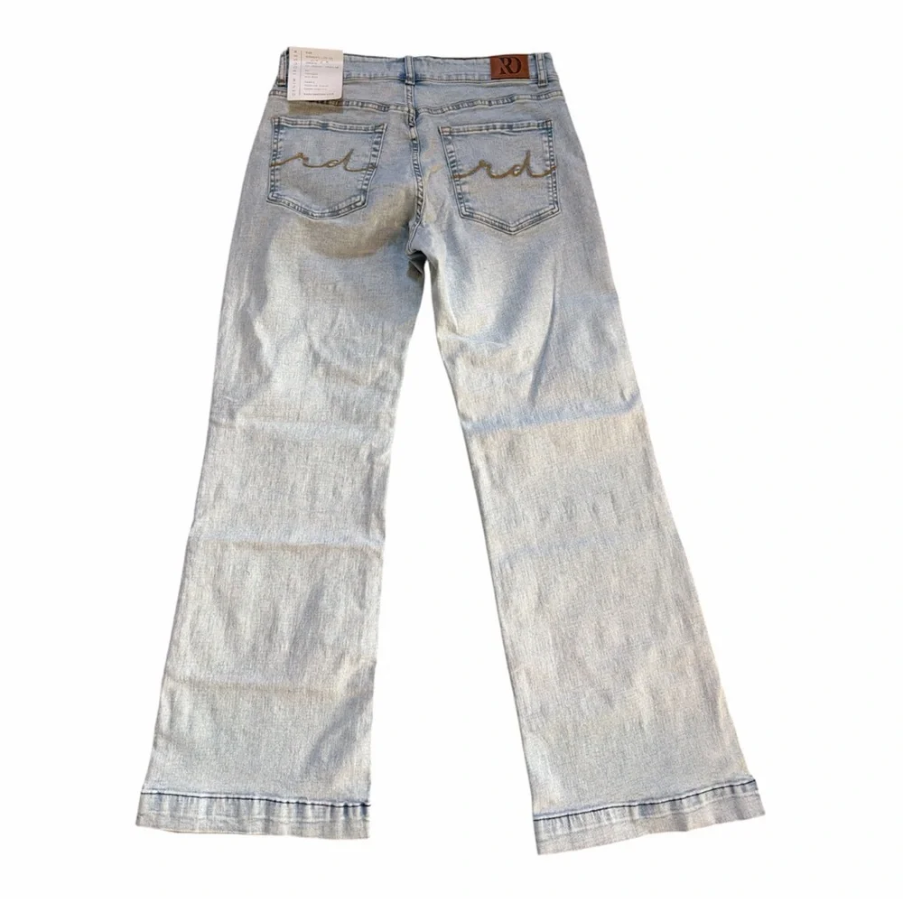 RANCH DRESSN SIGNATURE LIGHT WASH TROUSER SIZE LARGE 12 MIDRISE STRETCH NWT - Picture 2 of 5